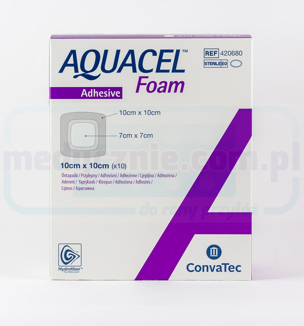 Aquacel Schaumstoff-Kleber 10*10cm mehrschichtiger Schaumstoffverband 1St.